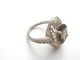 Sterling Silver Smoky Quartz Ring Size 5.5 - The Jewelry Lady's Store