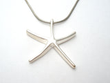 Sterling Silver Starfish Pendant Necklace 24" - The Jewelry Lady's Store