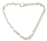 Sterling Silver Toggle Chain Necklace 16" - The Jewelry Lady's Store