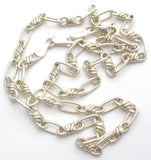 Sterling Silver Twisted Link Necklace Italy - The Jewelry Lady's Store