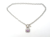 Sterling Silver & 14K Gold Amethyst Toggle Necklace Ross Simons - The Jewelry Lady's Store