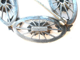Sterling Silver & 14K Flower Brooch Pin By Symmetalic Vintage