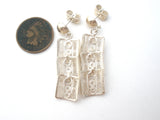 Sterling Silver 950 Cannetille Filigree Earrings