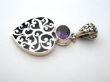 Sterling Silver Amethyst Heart Pendant - The Jewelry Lady's Store