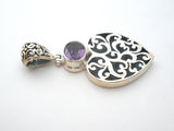 Sterling Silver Amethyst Heart Pendant - The Jewelry Lady's Store