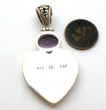 Sterling Silver Amethyst Heart Pendant - The Jewelry Lady's Store
