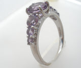 Sterling Silver Amethyst Multi Gem Ring Size 8