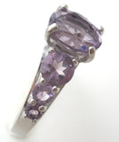 Sterling Silver Amethyst Multi Gem Ring Size 8