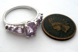 Sterling Silver Amethyst Multi Gem Ring Size 8