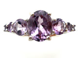Sterling Silver Amethyst Multi Gem Ring Size 8
