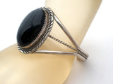 Sterling Silver Black Onyx Cuff Bracelet