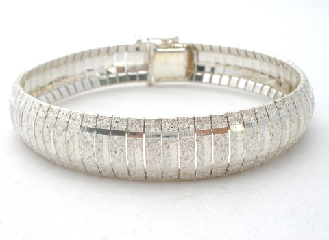 Sterling Silver Flexible Bangle Bracelet Italian