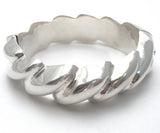 Taxco Sterling Silver Hinged Bangle Bracelet Vintage - The Jewelry Lady's Store