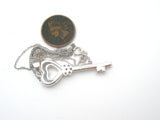Sterling Silver Key Pendant Necklace 18" - The Jewelry Lady's Store