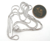 Sterling Silver Lariat Necklace With CZ's