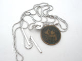 Sterling Silver Lariat Necklace With CZ's
