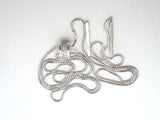 Sterling Silver Lariat Necklace With CZ's