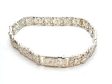Sterling Silver Nugget Bracelet 8" Long