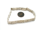 Sterling Silver Nugget Bracelet 8" Long