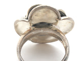 Sterling Silver Rose Ring With Marcasites Size 6