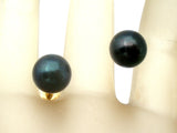 Tahitian Black Pearl Earrings 14K Gold - The Jewelry Lady's Store