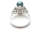 Tahitian & White Pearl Star Diamond Ring 14K Gold - The Jewelry Lady's Store