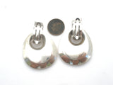 Taxco Sterling Silver Door Knocker Earrings Vintage - The Jewelry Lady's Store
