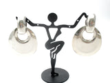 Taxco Sterling Silver Door Knocker Earrings Vintage - The Jewelry Lady's Store
