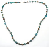 Turquoise Bead Necklace 40" Long DTR - The Jewelry Lady's Store