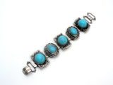 Turquoise Blue Bracelet 7.25" Vintage - The Jewelry Lady's Store
