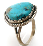 Turquoise Ring Sterling Silver Size 7 Vintage - The Jewelry Lady's Store