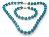 Turquoise & 14K Gold Bead Jewelry Set - The Jewelry Lady's Store