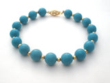 Turquoise & 14K Gold Bead Jewelry Set - The Jewelry Lady's Store