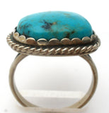 Turquoise Ring Sterling Silver Size 7 Vintage - The Jewelry Lady's Store