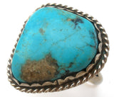 Turquoise Ring Sterling Silver Size 7 Vintage - The Jewelry Lady's Store