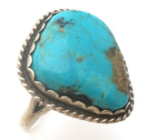 Turquoise Ring Sterling Silver Size 7 Vintage - The Jewelry Lady's Store