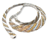 Two Tone Riccio Necklace Sterling Silver Vintage - The Jewelry Lady's Store