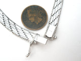 Two Tone Riccio Necklace Sterling Silver Vintage - The Jewelry Lady's Store