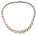 Two Tone Riccio Necklace Sterling Silver Vintage - The Jewelry Lady's Store