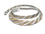 Two Tone Riccio Necklace Sterling Silver Vintage - The Jewelry Lady's Store