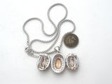 Two Tone Yellow CZ Necklace & Earrings Set