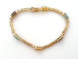 Vermeil Multi Gemstone Bracelet DL 7.25" - The Jewelry Lady's Store