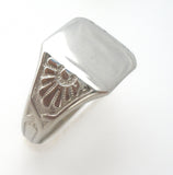 Vintage 10K White Gold Signet Ring Size 7