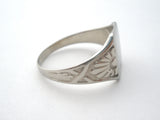 Vintage 10K White Gold Signet Ring Size 7