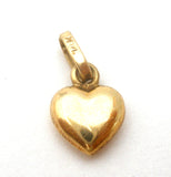 Vintage 14K Yellow Gold Heart Charm Pendant