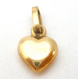 Vintage 14K Yellow Gold Heart Charm Pendant