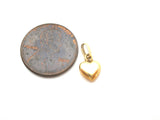Vintage 14K Yellow Gold Heart Charm Pendant