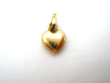 Vintage 14K Yellow Gold Heart Charm Pendant