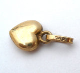 Vintage 14K Yellow Gold Heart Charm Pendant