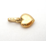 Vintage 14K Yellow Gold Heart Charm Pendant